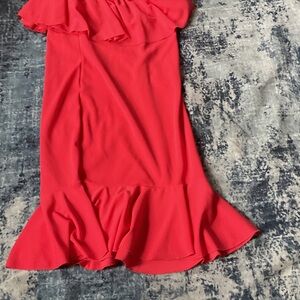 LuLaRoe Red Ruffle Dress